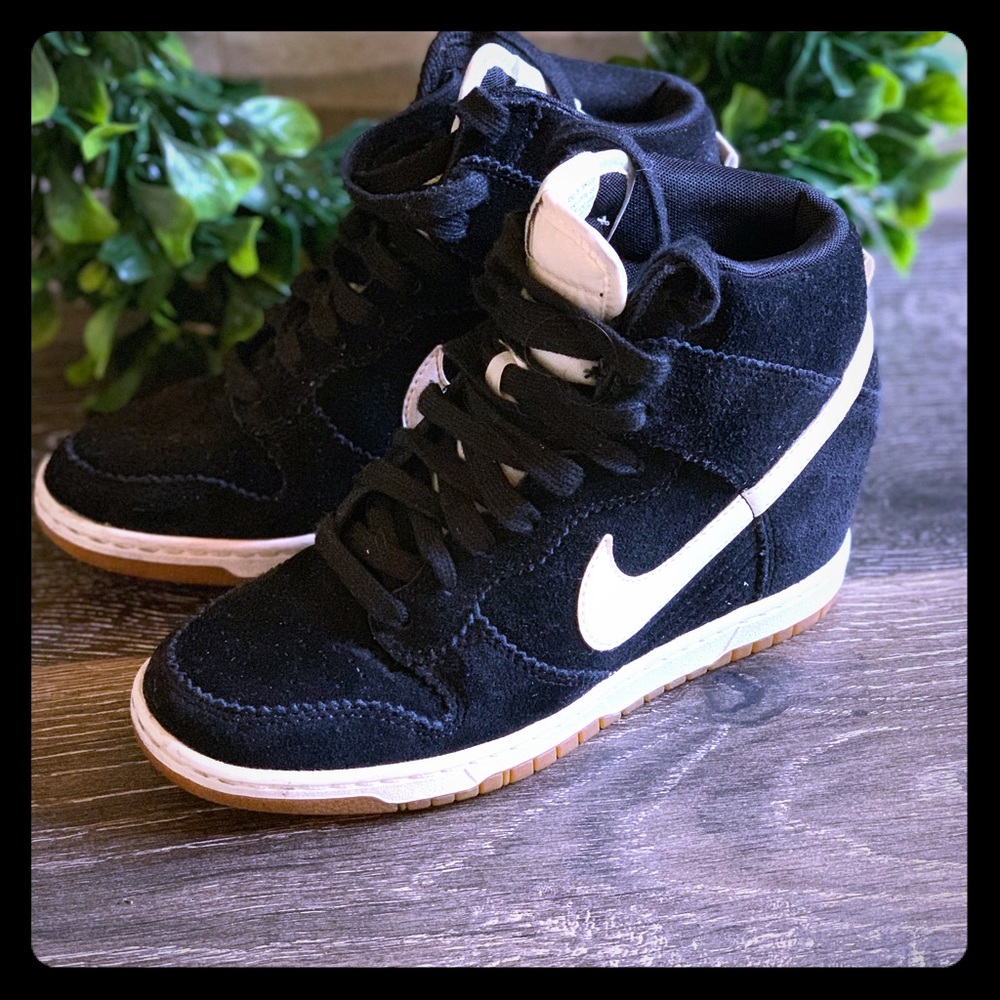 Nike dunk ski-high sneaker wedges size 6